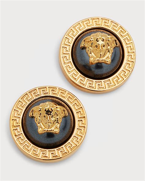 men earring versace|versace medusa stud earrings.